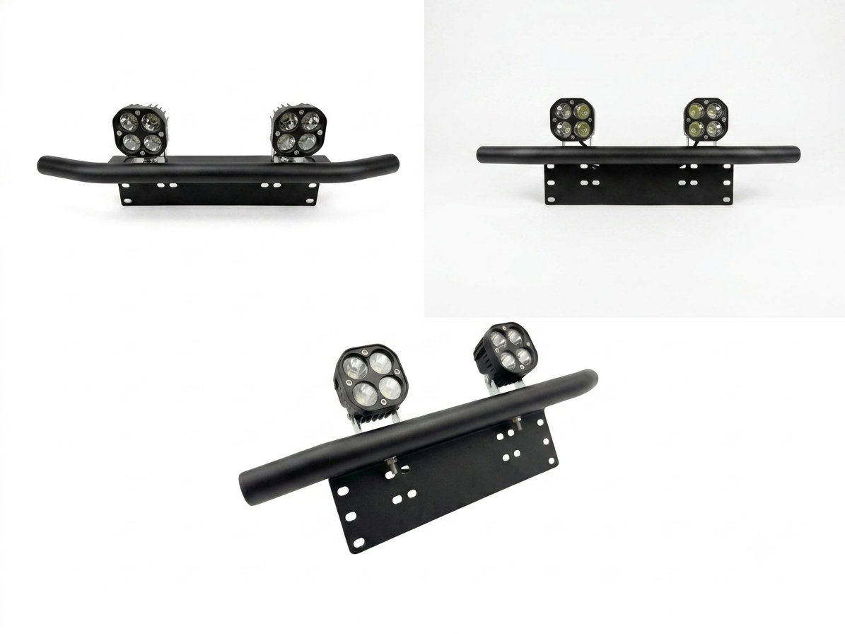 Little Big Supply™High Performance LED Pod Front Bumper Bull Bar with License Plate Mount Bracket