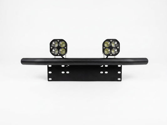 LED pod bull bar license plate mount with two square LED pods – photo 2